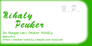 mihaly peuker business card
